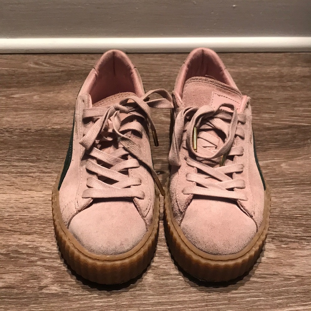 FENTY Suede Creepers Pink/Green SZ 7.5